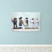 Ein Zeitungsverkäufer, ein Bürger, der bereit ist Leinwanddruck (Insitu (Holzboden))