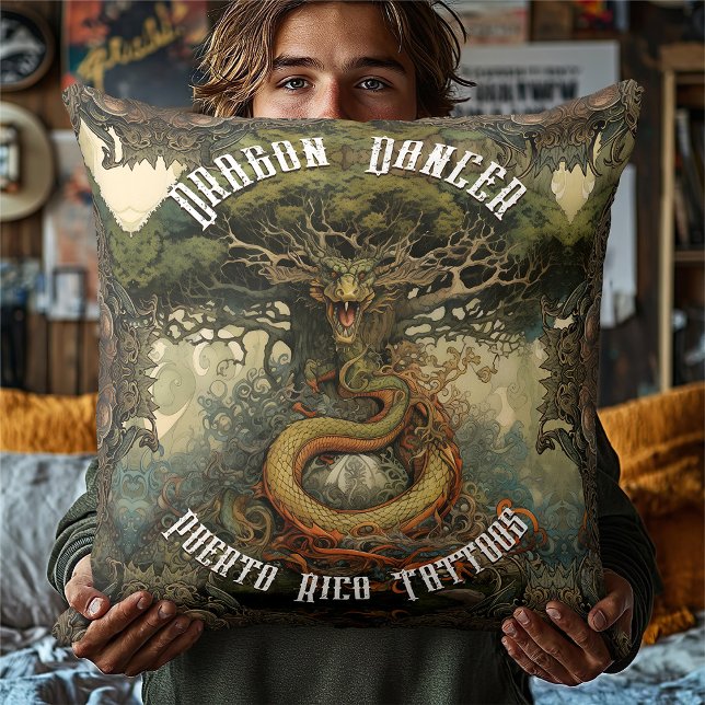 Ein Zelt japanische Bonsai Tree Dragon Throw Kisse Kissen (Von Creator hochgeladen)