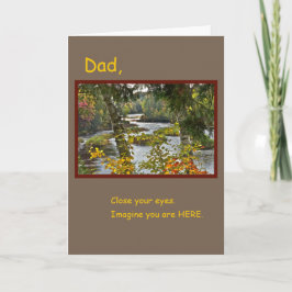 EIN ZEN-MOMENT ZU EHRE DES VATERTAGS/FLUSSES UND B KARTE