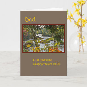 EIN ZEN-MOMENT ZU EHRE DES VATERTAGS/FLUSSES UND B KARTE