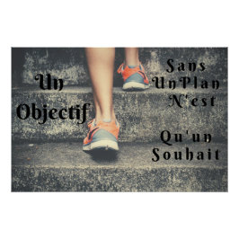 "Ein Ziel" ist ein positives Zitat Poster