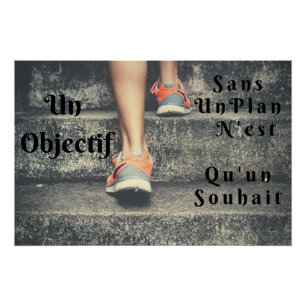 "Ein Ziel" ist ein positives Zitat Poster