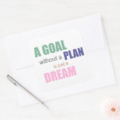 Ein Ziel ohne einen Plan ist gerade ein Quadratischer Aufkleber (Umschlag)