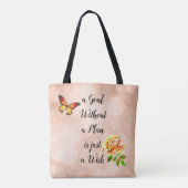 Ein Ziel ohne einen Plan ist gerade ein Wunsch Tasche (Rückseite)