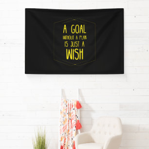 Ein Ziel ohne Plan inspirierendes Zitat Banner
