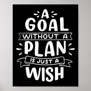 Ein Ziel ohne Plan ist nur ein Wunsch - Motivation Poster