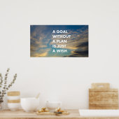Ein Ziel ohne Plan ist nur ein Wunsch Poster (Küche)