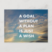 Ein Ziel ohne Plan ist nur ein Wunsch Postkarte (Vorderseite)