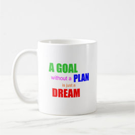 Ein Ziel ohne Plan ist nur eine Traumkaffee-Tasse Kaffeetasse