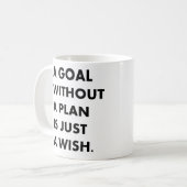 Ein Ziel ohne Plan Kaffeetasse (Vorderseite Links)