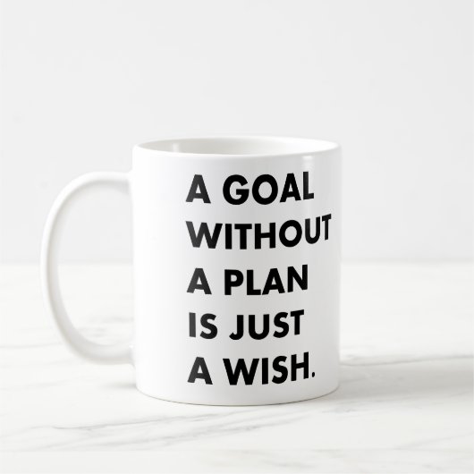 Ein Ziel ohne Plan Kaffeetasse (Links)