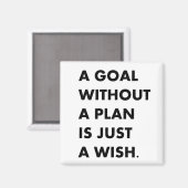 Ein Ziel ohne Plan Magnet (Vorderseite/Rückseite)