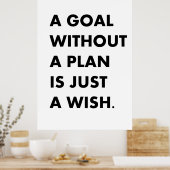 Ein Ziel ohne Plan Poster (Küche)