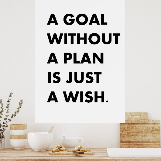 Ein Ziel ohne Plan Poster (Küche)