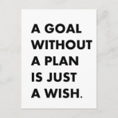 Ein Ziel ohne Plan Postkarte (Vorderseite)