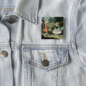Ein Ziergarten mit einem jungen Mädchen, das zu Button (Beispiel)