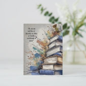 Ein Zimmer ohne Bücher Postkarte (Stehend Vorderseite)