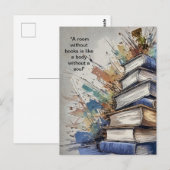 Ein Zimmer ohne Bücher Postkarte (Vorne/Hinten)
