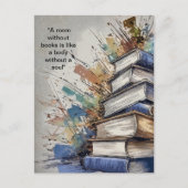 Ein Zimmer ohne Bücher Postkarte (Vorderseite)