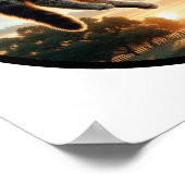 Ein zirkuläres 3D-Bild einer Haushalts-Mittelhaark Poster (Ecke)