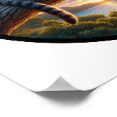 Ein zirkuläres 3D-Bild einer schönen Tabby-Katze Poster (Ecke)