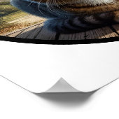 Ein zirkuläres 3D-Bild einer schönen Tabby-Katze Poster (Ecke)