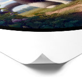 Ein zirkuläres 3D Bild einer schönen Tuxedo Katze Poster (Ecke)