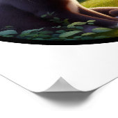 Ein zirkuläres 3D Bild einer schönen Tuxedo Katze Poster (Ecke)