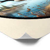 Ein zirkuläres 3D-Bild einer wunderschönen Kanaden Poster (Ecke)