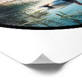 Ein zirkuläres 3D-Bild einer wunderschönen Kanvasb Poster (Ecke)