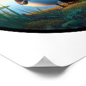 Ein zirkuläres 3D-Bild einer wunderschönen Kanvasb Poster (Ecke)