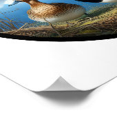 Ein zirkuläres 3D-Bild einer wunderschönen Kanvasb Poster (Ecke)