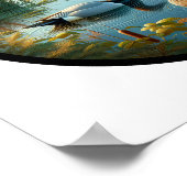 Ein zirkuläres 3D-Bild einer wunderschönen Kanvasb Poster (Ecke)