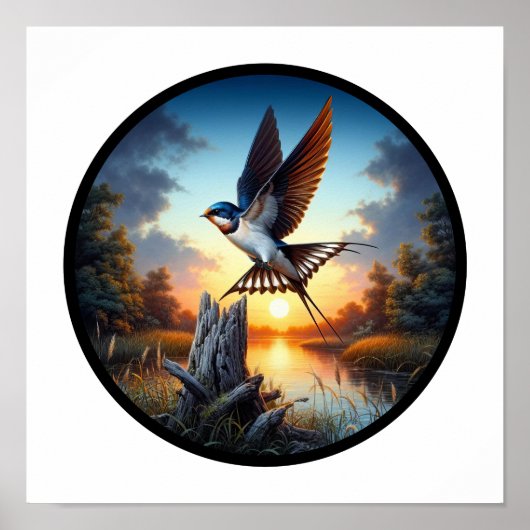 Ein zirkuläres 3D-Bild eines Baumschläfchens Poster (Vorne)