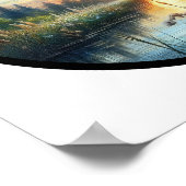 Ein zirkuläres 3D-Bild eines Baumschläfchens Poster (Ecke)
