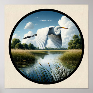 Ein zirkuläres 3D-Bild eines wunderschönen großen Poster