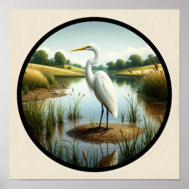 Ein zirkuläres 3D-Bild eines wunderschönen großen  Poster