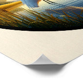 Ein zirkuläres 3D-Bild eines wunderschönen großen  Poster (Ecke)