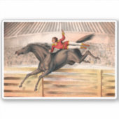 Ein Zirkus-Performer reiten auf einem Hügel Aufkleber (Vorderseite)