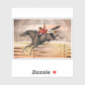 Ein Zirkus-Performer reiten auf einem Hügel Aufkleber (Blatt)