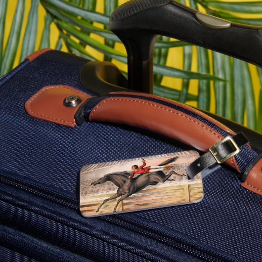 Ein Zirkus-Performer reiten auf einem Hügel Gepäckanhänger (Vorderseite Insitu 3)