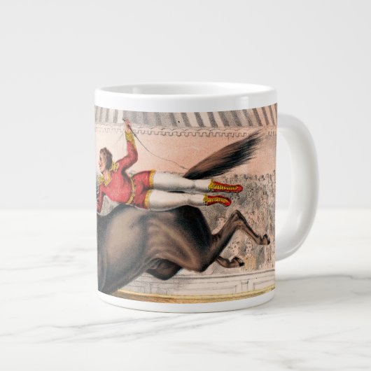 Ein Zirkus-Performer reiten auf einem Hügel Jumbo-Tasse (Vorderseite Rechts)