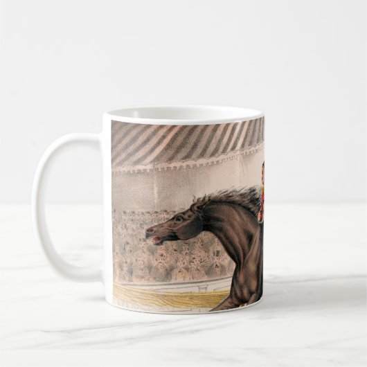 Ein Zirkus-Performer reiten auf einem Hügel Kaffeetasse (Links)