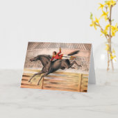 Ein Zirkus-Performer reiten auf einem Hügel Karte (Gelbe Blume)