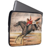 Ein Zirkus-Performer reiten auf einem Hügel Laptopschutzhülle (Vorne Rechts)