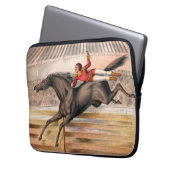 Ein Zirkus-Performer reiten auf einem Hügel Laptopschutzhülle (Vorderseite Links)