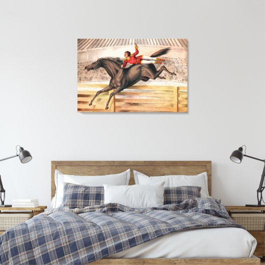 Ein Zirkus-Performer reiten auf einem Hügel Leinwanddruck (Insitu (Schlafzimmer))