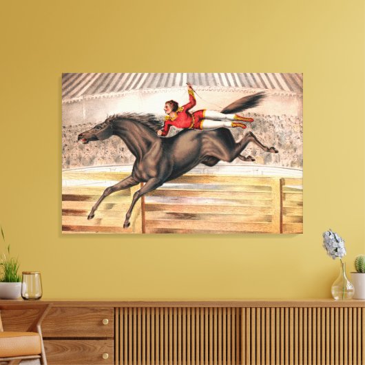 Ein Zirkus-Performer reiten auf einem Hügel Leinwanddruck (Insitu (Wohnzimmer))