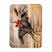 Ein Zirkus-Performer reiten auf einem Hügel Magnet (Vertikal)