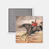 Ein Zirkus-Performer reiten auf einem Hügel Magnet (Vorderseite/Rückseite)